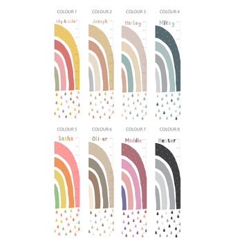 Personalised Rainbow Height Chart, 2 of 7