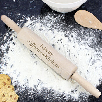 Personalised Queen Of The Kitchen Rolling Pin, 3 of 3