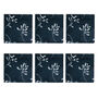 Luxury Christmas Napkin Sets Mistletoe Dark Navy Blue, thumbnail 3 of 5