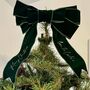 Personalised Velvet Christmas Wreath Bow, thumbnail 3 of 7