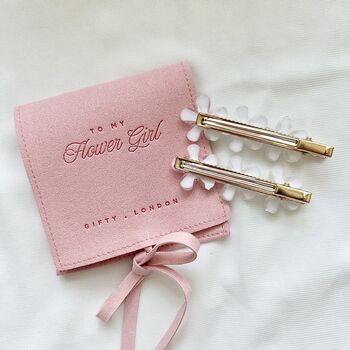 Flower Girl Proposal Hair Slides, 6 of 6