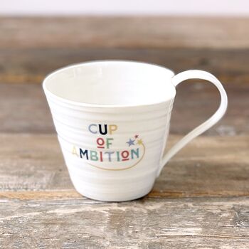 Cup Of Ambition Hand Thrown Mug, 3 of 9