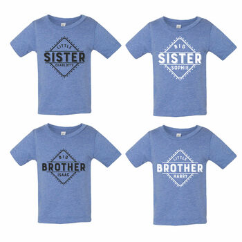Personalised Baby Sibling Shirt Set, 6 of 10