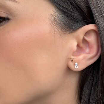 Gold Stud Earrings For Bridesmaids Sterling Silver, 2 of 5