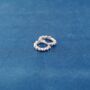 Silver Beaded Hoops, Tiny Huggie Hoops, Minimalistic Hoops, thumbnail 6 of 8