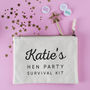 Personalised Hen Party Survival Pouch, thumbnail 1 of 2