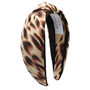 Samiya Knot Leopard Headband Khaki, thumbnail 4 of 12
