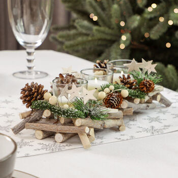 Nordic Star Christmas Trio Tea Light Holder, 3 of 5