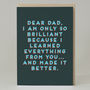 Dear Dad Bold Text Funny Father's Day Card, thumbnail 2 of 6