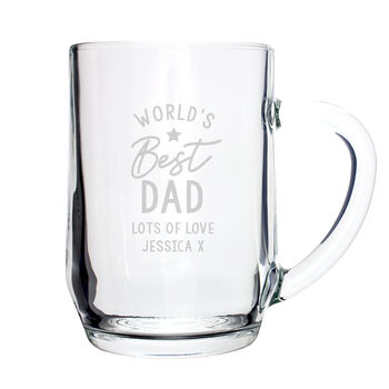 Personalised 'Worlds Best' Glass Tankard, 4 of 5