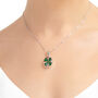 Real Four Leaf Clover Silver Pendant Necklace, thumbnail 1 of 10