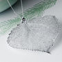 Aspen Real Leaf Necklace Large Size, thumbnail 6 of 12
