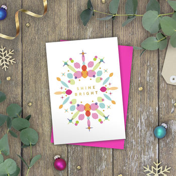 Pack Of Geo Merry Gold Foil Christmas Cards, 9 of 10