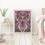 William Morris Pink Hearts Art Print, thumbnail 4 of 4