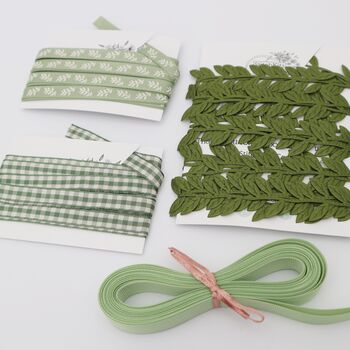 Leaf Green Ribbon Collection For Gift Wrapping, 7 of 10