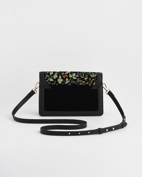 Black Embroidered Crossbody Bag, 4 of 6