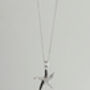 Sterling Silver Cubic Zirconia Starfish Pendant Necklace, thumbnail 4 of 7
