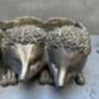 Distressed Silver Hedgehog Planter Cute 33cm Plant Pot, thumbnail 10 of 12