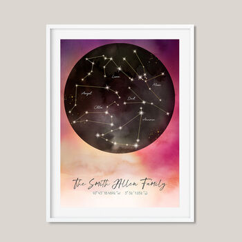 Personalised Family Constellation Clouds Print, 2 of 8