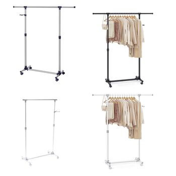 Clothes Rack Garment Clothes Rail With Extendable Bar, 9 of 10
