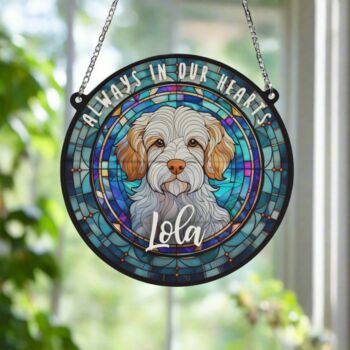 Clumber Spaniel Memorial Suncatcher, 5 of 6