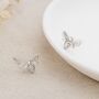 Sterling Silver Bee Stud Earrings, thumbnail 3 of 11