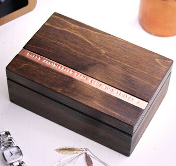 Personalised Wooden Anniversary Keepsake Box, 3 of 11