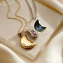 Personalised Crescent Moon Locket Necklace, thumbnail 1 of 7