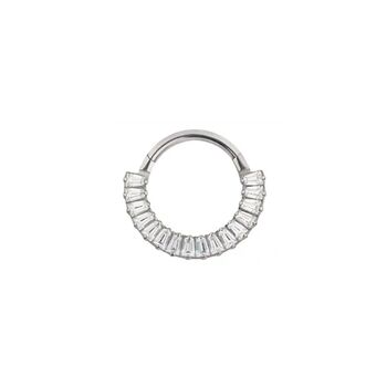 Rio Crystal Daith Hoop In Titanium, 4 of 5