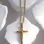 Crucifix Handmade 18 K Gold Plated Necklace, thumbnail 4 of 5