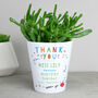 Personalised Thank You Teacher Plant Pot, thumbnail 6 of 6