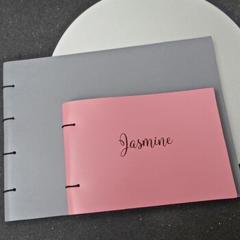 Engraved Leather Baby Album, 6 of 8