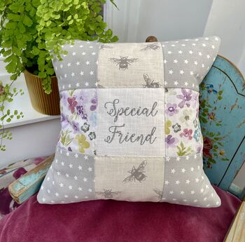 Special Friend Cushion Bees And Flowers, 5 of 10