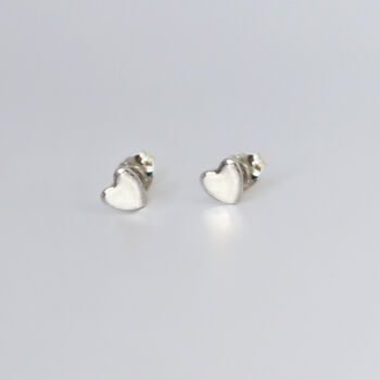 Silver Heart Studs, 3 of 4