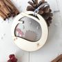Personalised Baby Twins First Christmas Hedgehog Bauble, thumbnail 3 of 5