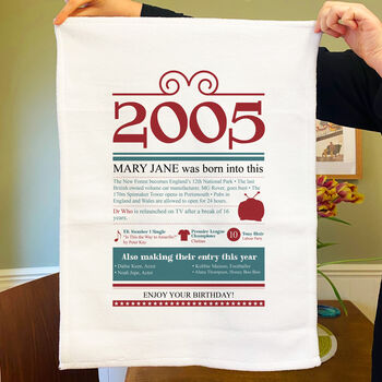Personalised 21st Birthday Gift Microfibre Tea Towel, 9 of 9