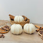 Natural White Pumpkin Candle Halloween Home Decor, thumbnail 5 of 10