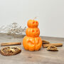 Orange Pumpkin Halloween Decoration Candle, thumbnail 2 of 8