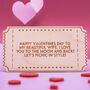 Personalised Valentines Wooden Ticket Gift Voucher, thumbnail 2 of 4