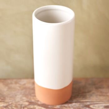 White Glaze Dipped Vase, H22cm, 6 of 7