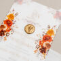 Burnt Orange Floral Wedding Invitation Set, thumbnail 5 of 9