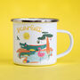 Children's Crocodile Themed Personalised Enamel Mug, thumbnail 2 of 8