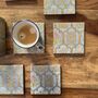 Set Of Six Wood Coasters With Case, Luxury Tableware, thumbnail 7 of 9