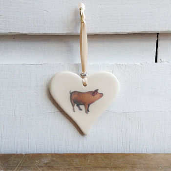 Farmyard Animal Ceramic Heart, 5 of 10