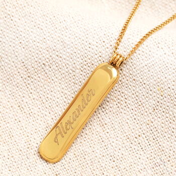 Men's Personalised Stainless Steel Tag Pendant Necklace, 3 of 11