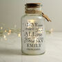 Personalised I Love You More LED Light Glass Jar, thumbnail 1 of 3