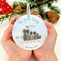 Personalised “Wonderland” Family Christmas Pebble Hanging Decoration, thumbnail 1 of 2