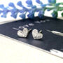 Sterling Silver Mini Heart Earrings, thumbnail 3 of 12