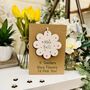 Personalised Teacher Thank You Wooden Flower Card, thumbnail 2 of 9