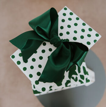 Christmas Green Spotty Luxury Wrapping Paper, 2 of 8
